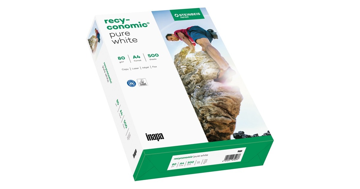 Inapa Recyconomic Pure white A4, Papier(DIN A4 (500 Blatt), 80 g/m²)