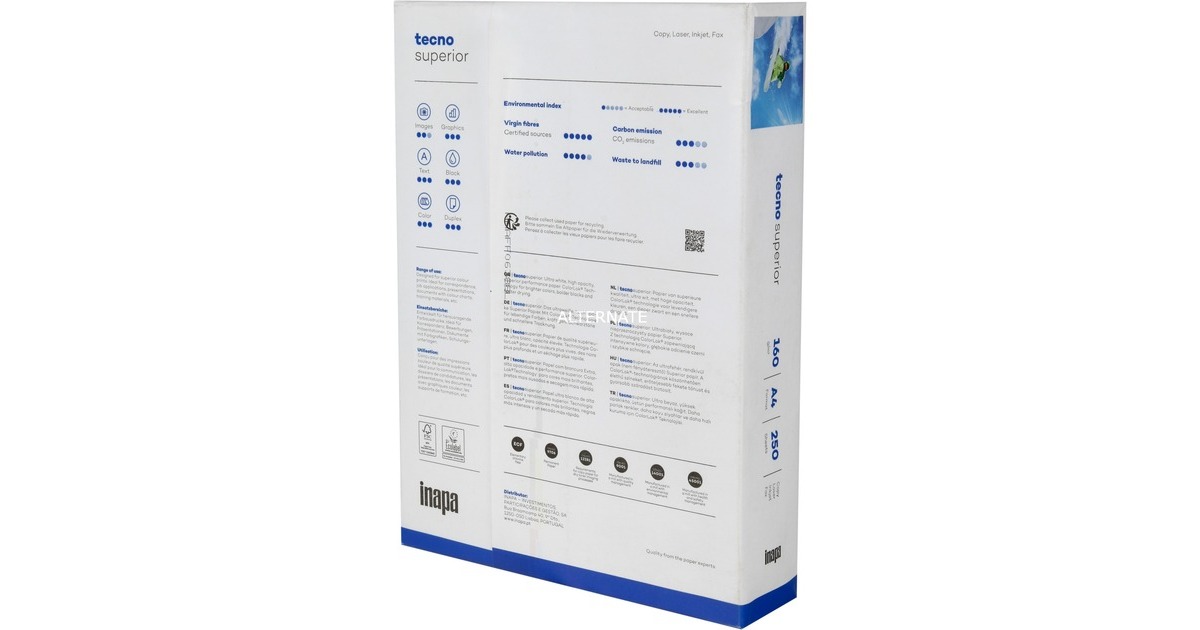 Inapa Tecno Superior 160g 210x297 R, Papier(DIN A4 (250 Blatt), 160 g/m²)