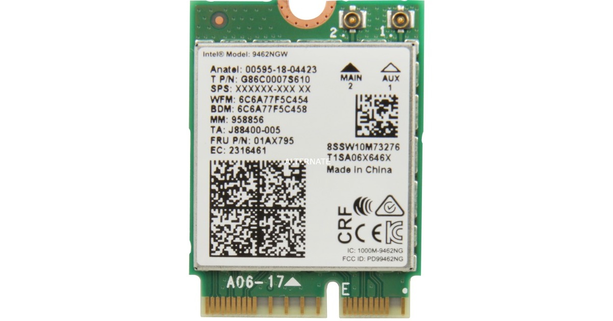 Intel® Dual Band WLAN-AC 9462 M.2, WLAN-Adapter(Bulk)