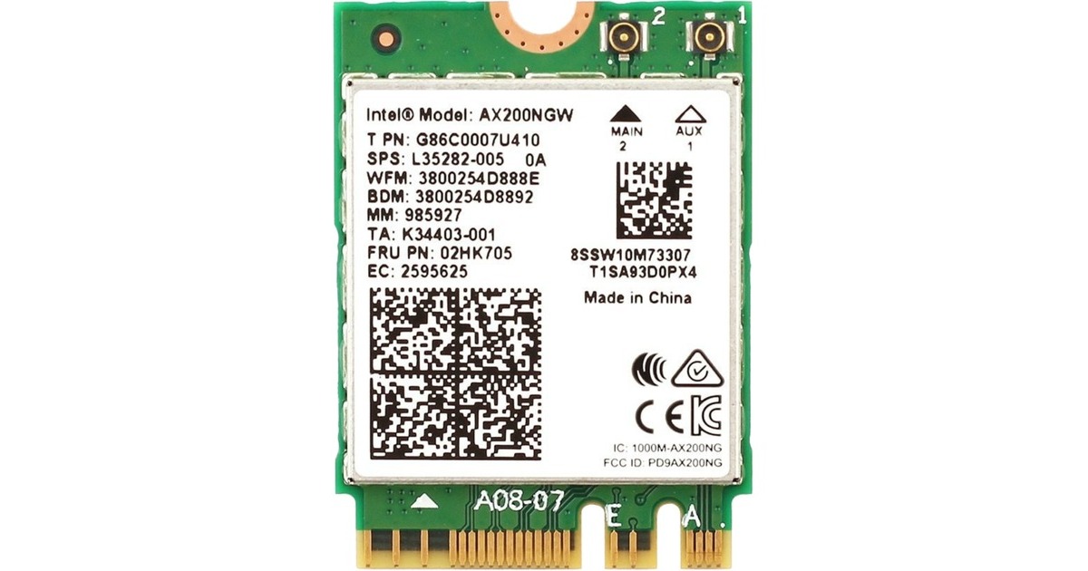 Intel® Wi-Fi 6 AX200 M.2 vPro, WLAN-Adapter