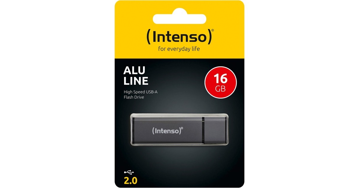 Intenso Alu Line 16 GB, USB-Stick(schwarz)