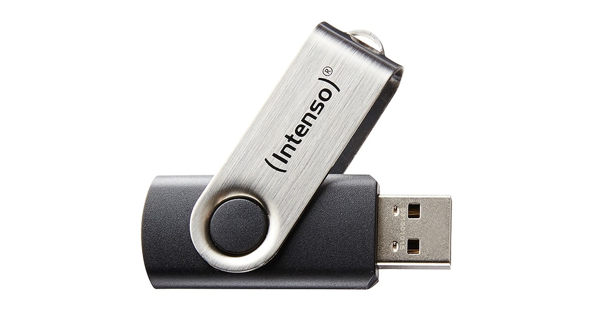 Intenso Basic Line 64 GB, USB-Stick(silber/schwarz, USB-A 2.0)
