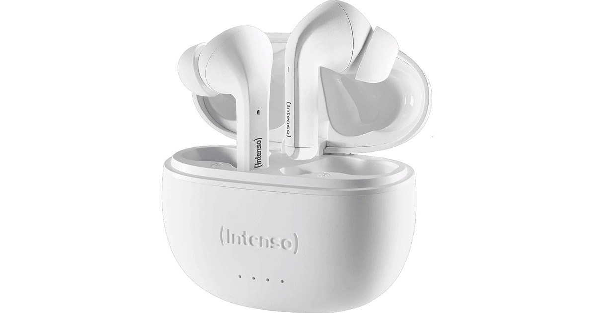 Intenso Buds T302A, Kopfhörer(weiß, USB-C, Bluetooth)