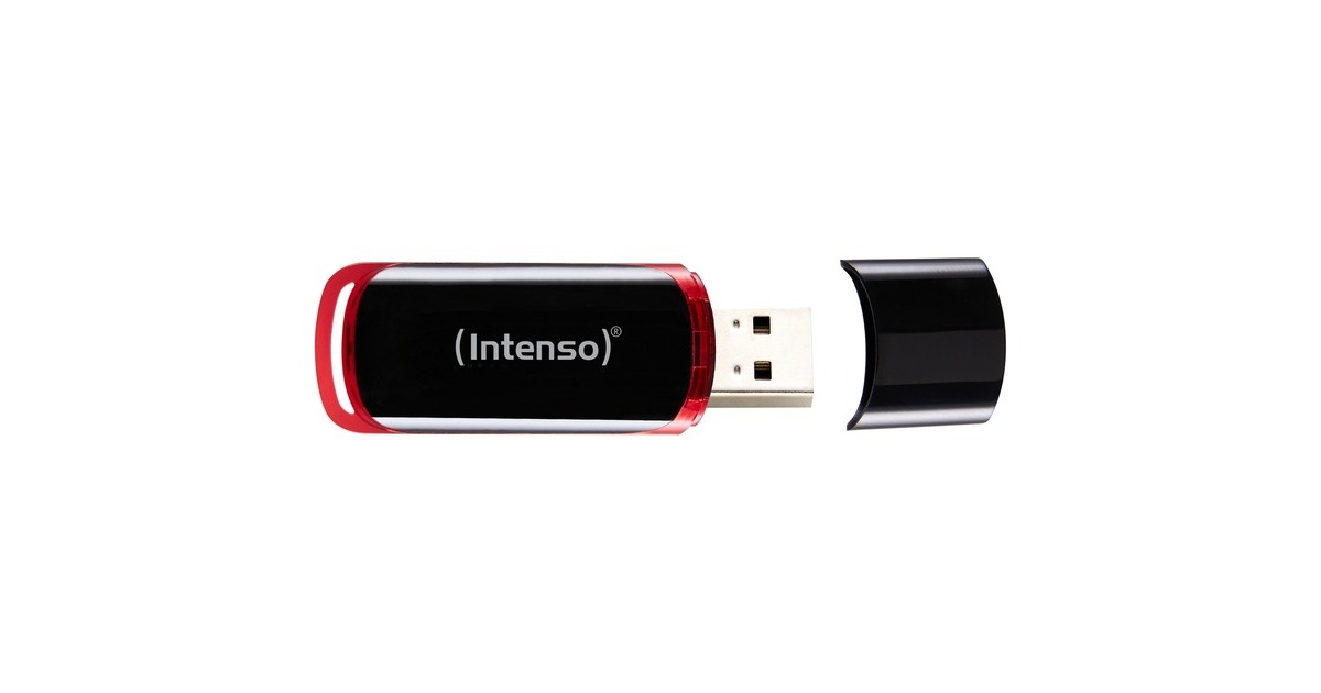 Intenso Business Line 32 GB USB 2.0, USB-Stick(schwarz/rot, 3511480)