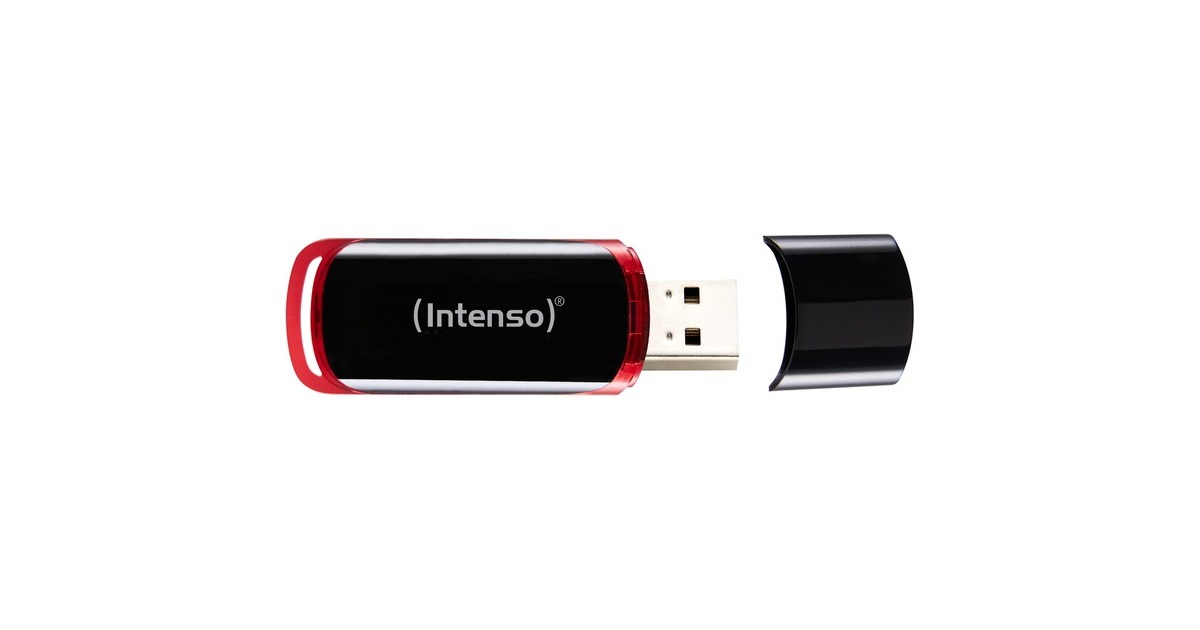 Intenso Business Line 64 GB USB 2.0, USB-Stick(schwarz/rot, 3511490)