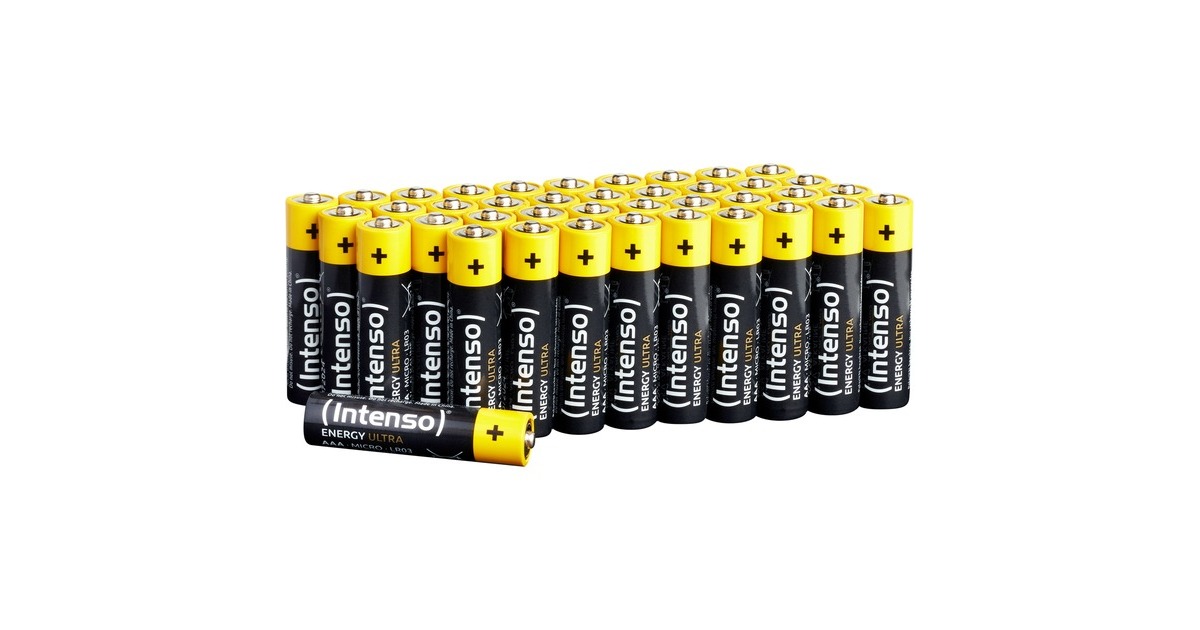 Intenso Energy Ultra AAA - LR03, Batterie(schwarz/gelb, 40er Pack)
