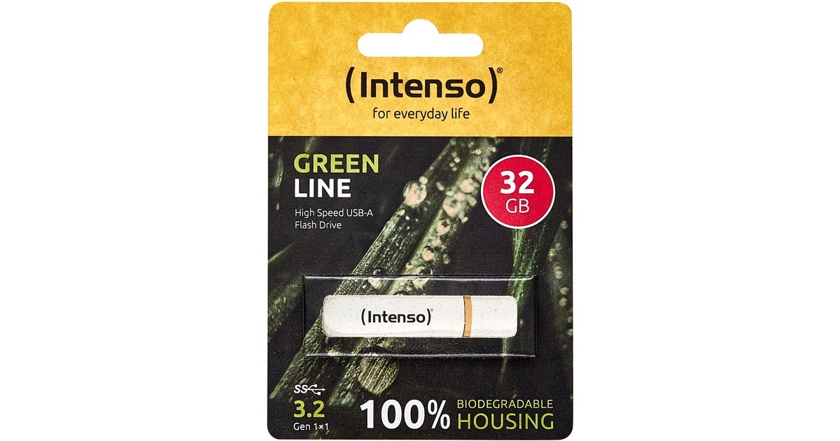 Intenso Green Line 32 GB, USB-Stick(beige/braun, USB-A 3.2 Gen 1)