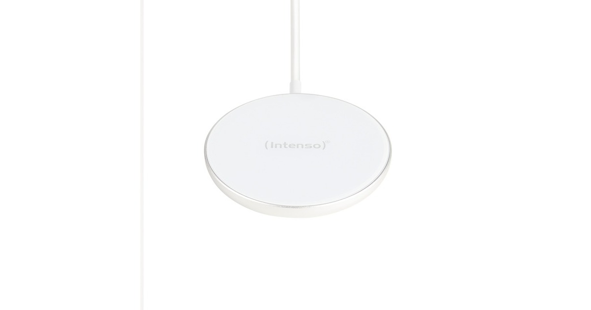 Intenso Magnetic Wireless Charger MW1, Ladestation(weiß, für iPhones mit MagSafe)