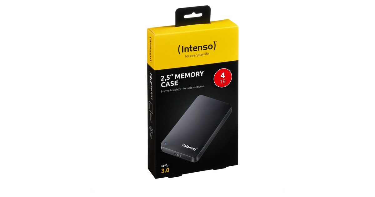 Intenso Memory Case 4 TB, Externe Festplatte(schwarz, Micro-USB-B 3.2 Gen 1 (5 Gbit/s))