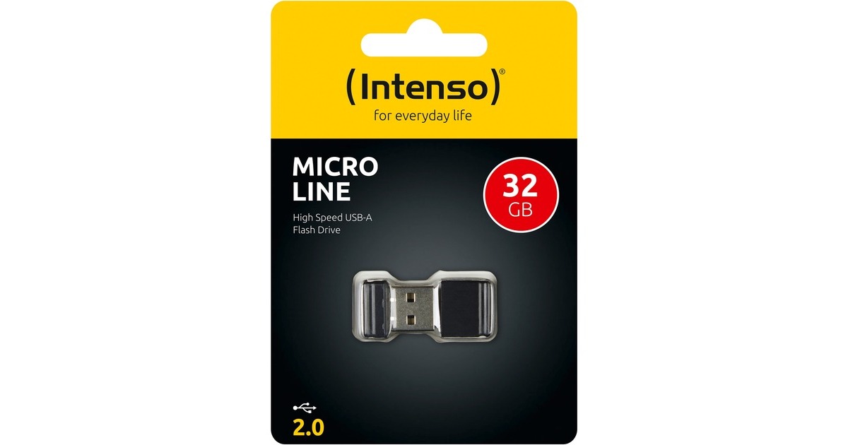 Intenso Micro Line 32 GB, USB-Stick(schwarz)