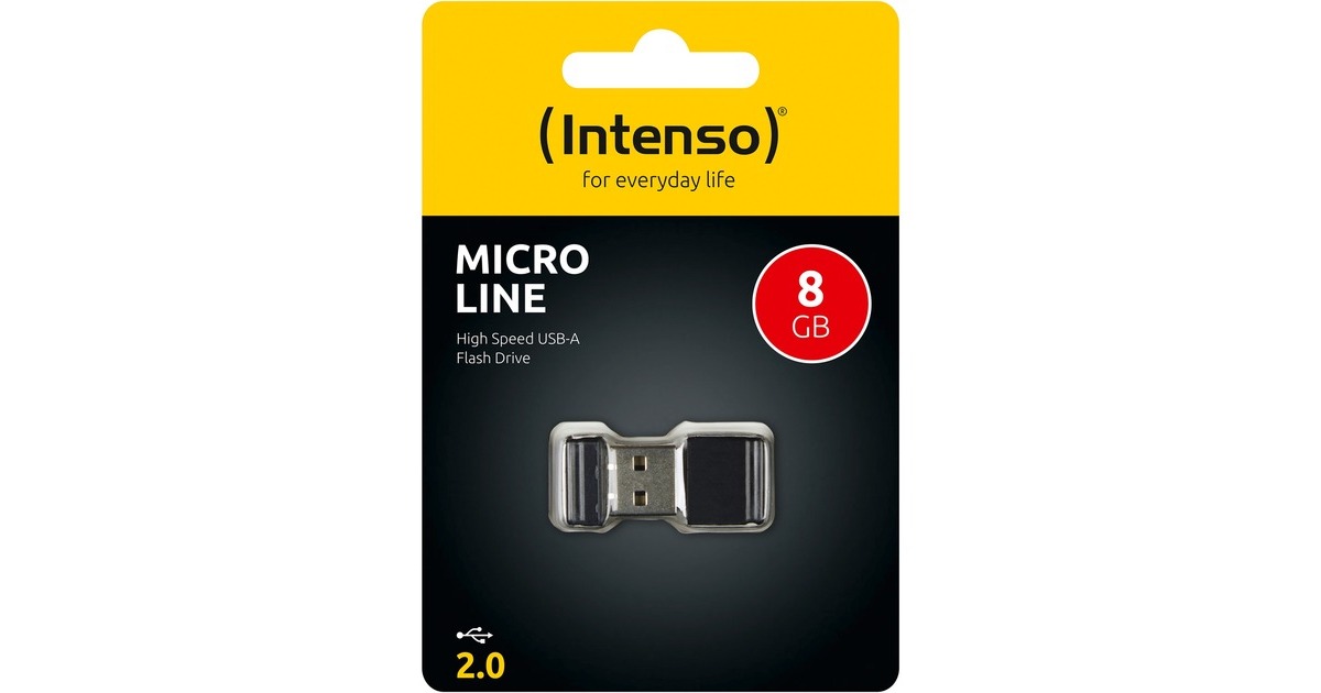 Intenso Micro Line 8 GB, USB-Stick(schwarz)