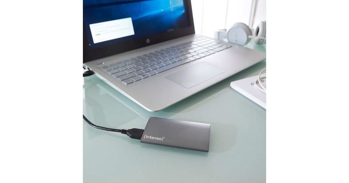 Intenso Portable SSD Premium 128 GB, Externe SSD(anthrazit, USB-A 3.2 Gen 1 (5 Gbit/s), 1,8