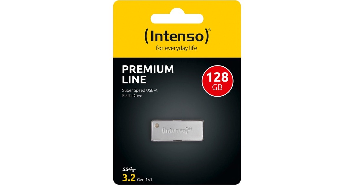 Intenso Premium Line 128 GB, USB-Stick(silber, USB-A 3.2 Gen 1)