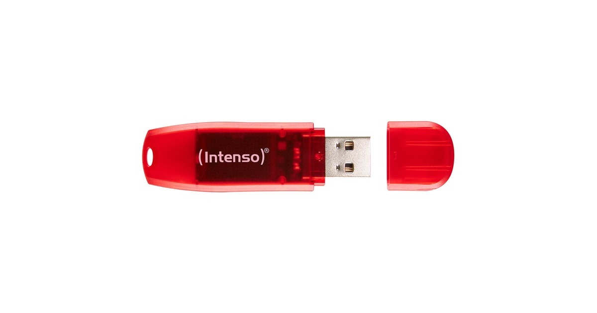Intenso Rainbow Line 128 GB, USB-Stick(rot, USB 2.0)