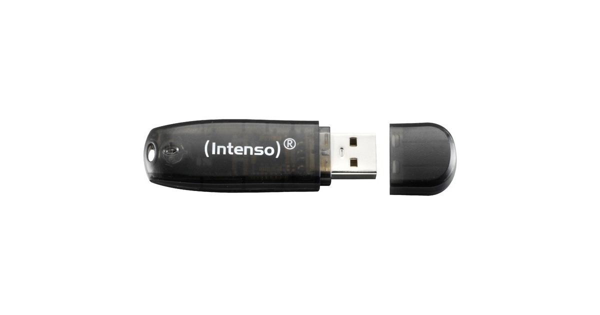 Intenso Rainbow Line 16 GB, USB-Stick(schwarz)