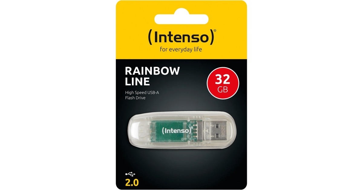 Intenso Rainbow Line 32 GB, USB-Stick(transparent)