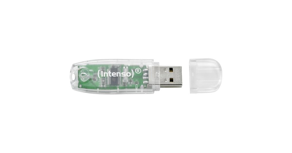 Intenso Rainbow Line 32 GB, USB-Stick(transparent)