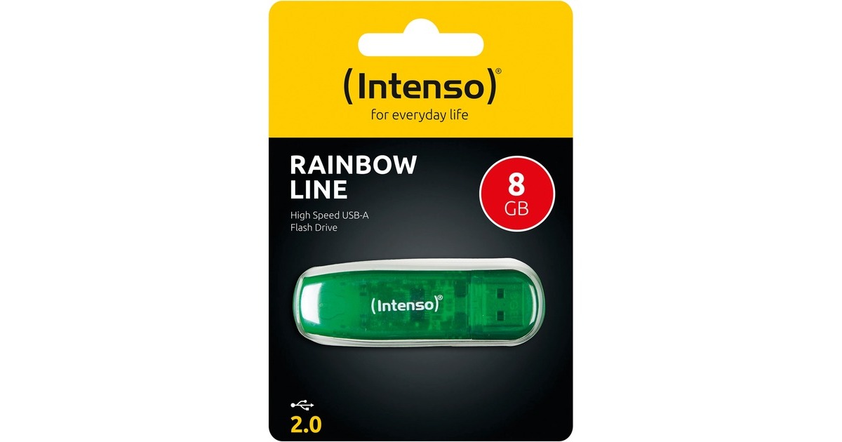 Intenso Rainbow Line 8 GB, USB-Stick(grün)