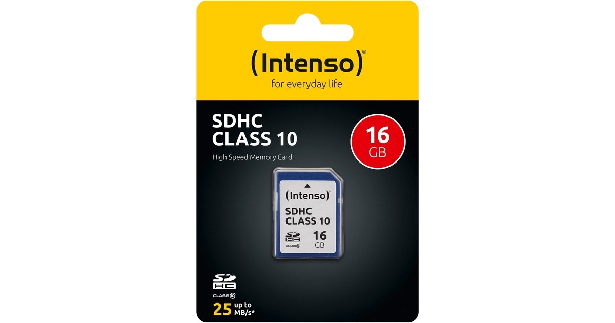 Intenso Secure Digital SDHC Card 16 GB, Speicherkarte(Class 10)