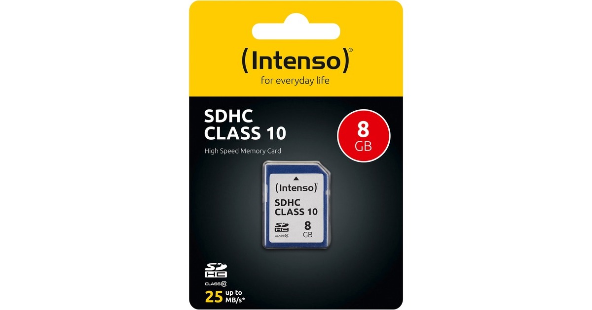 Intenso Secure Digital SDHC Card 8 GB, Speicherkarte(Class 10)