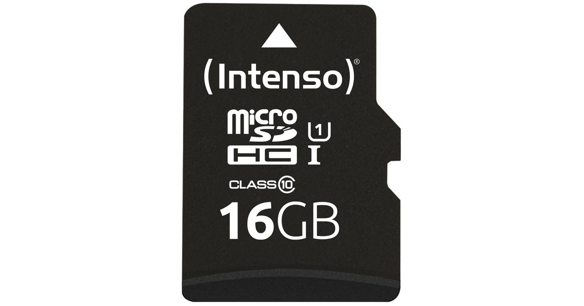 Intenso UHS-I Performance 16 GB microSDXC, Speicherkarte(schwarz, UHS-I U1, Class 10)