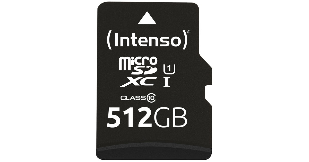 Intenso UHS-I Performance 512 GB microSDXC, Speicherkarte(schwarz, UHS-I U1, Class 10)