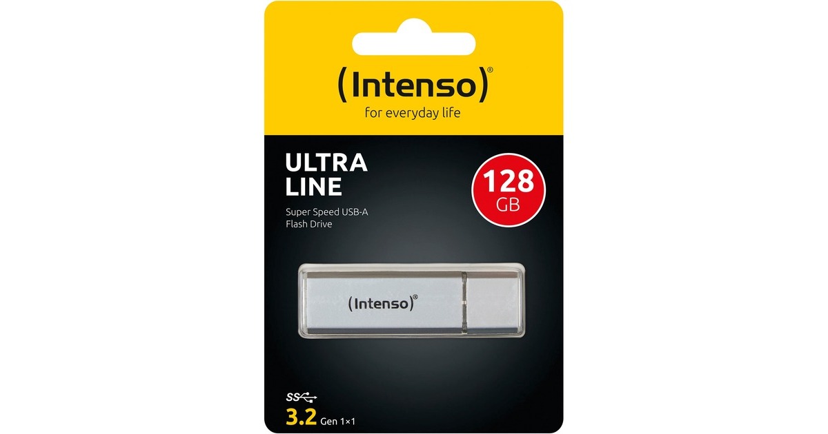 Intenso Ultra Line 128 GB, USB-Stick(silber, USB-A 3.2 Gen 1)