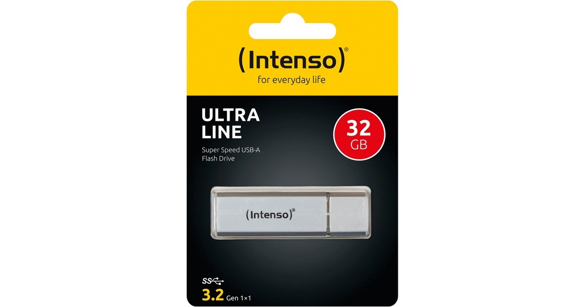 Intenso Ultra Line 32 GB, USB-Stick(silber, USB-A 3.2 Gen1)