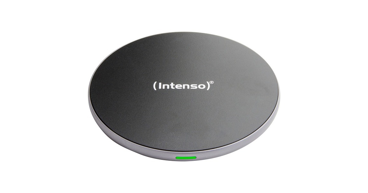 Intenso Wireless Charger BA2, Ladestation(schwarz, QI-Standard, PD3.0, Quick Charge 3.0)