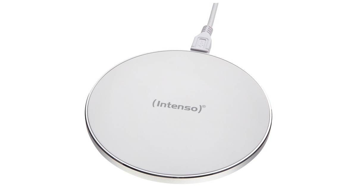Intenso Wireless Charger WA1, Ladestation(weiß, QI-Standard)