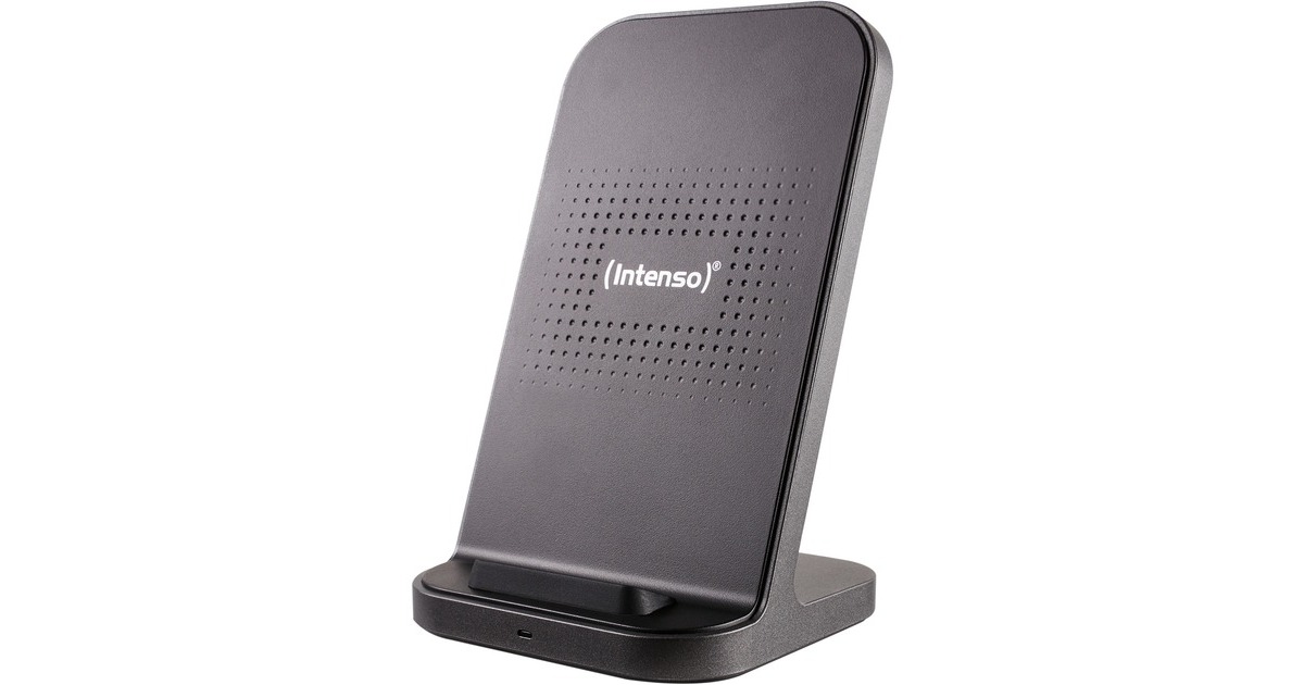 Intenso Wireless Charging Stand BSA2, Ladestation(schwarz, QI-Standard, PD3.0, Quick Charge 3.0)