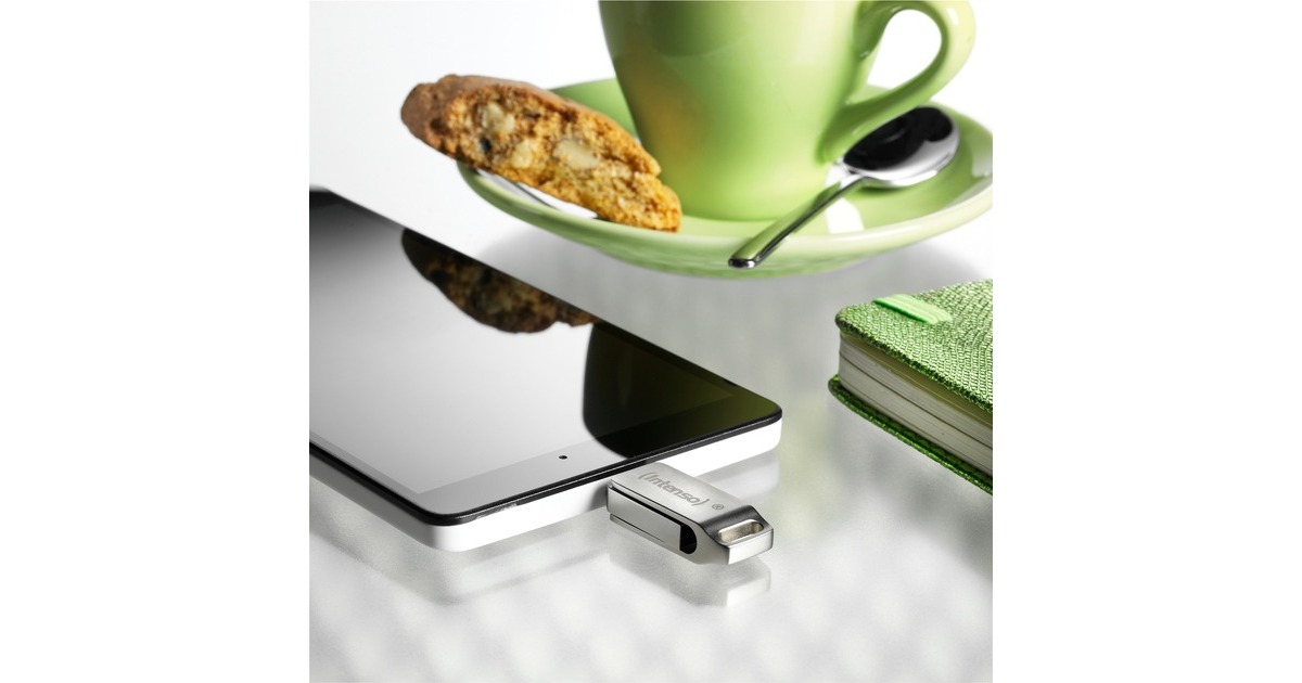 Intenso cMOBILE LINE 128 GB, USB-Stick(silber, USB-A 3.2 Gen 1, USB-C 3.2 Gen 1)