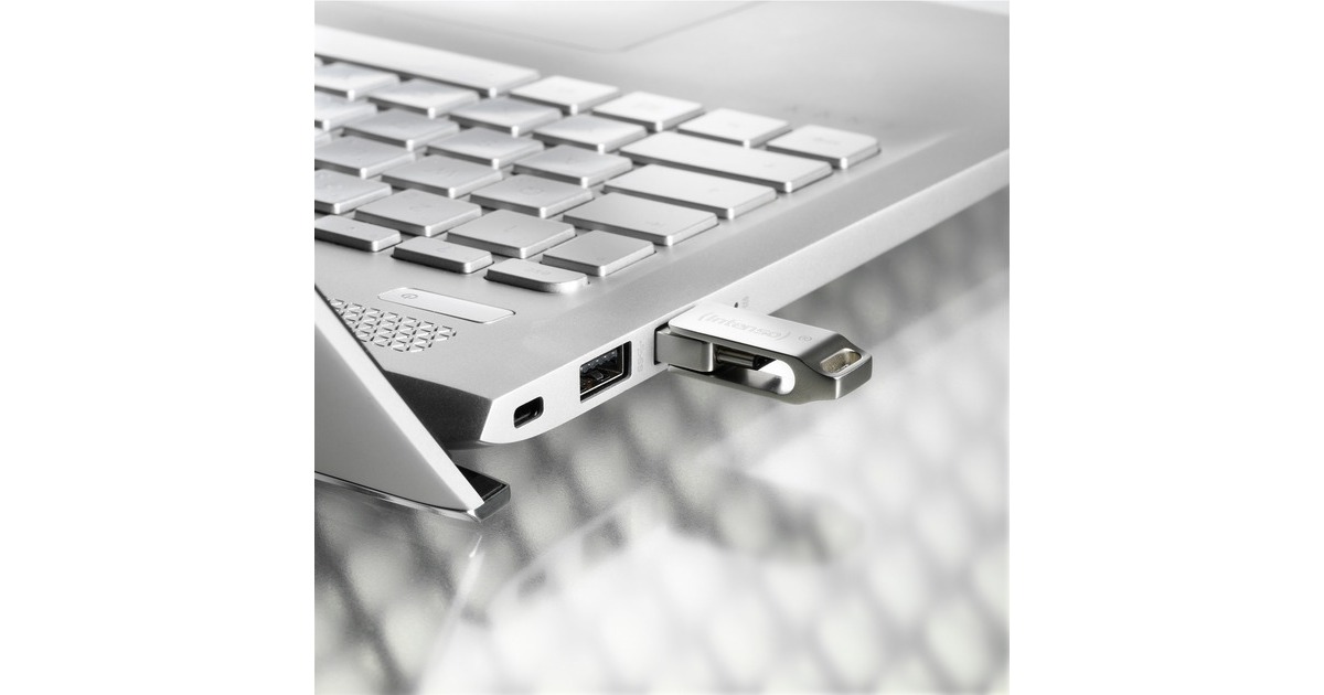 Intenso cMOBILE LINE 128 GB, USB-Stick(silber, USB-A 3.2 Gen 1, USB-C 3.2 Gen 1)