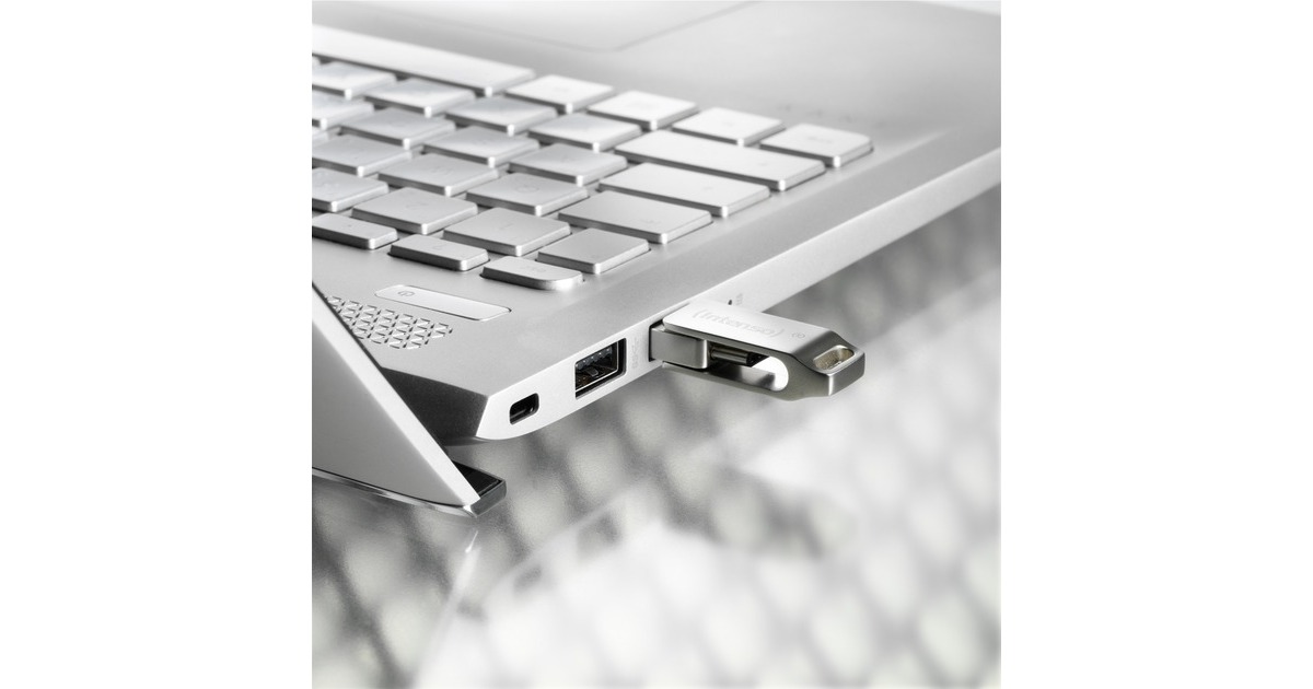 Intenso cMOBILE LINE 64 GB, USB-Stick(silber, USB-A 3.2 Gen 1, USB-C 3.2 Gen 1)