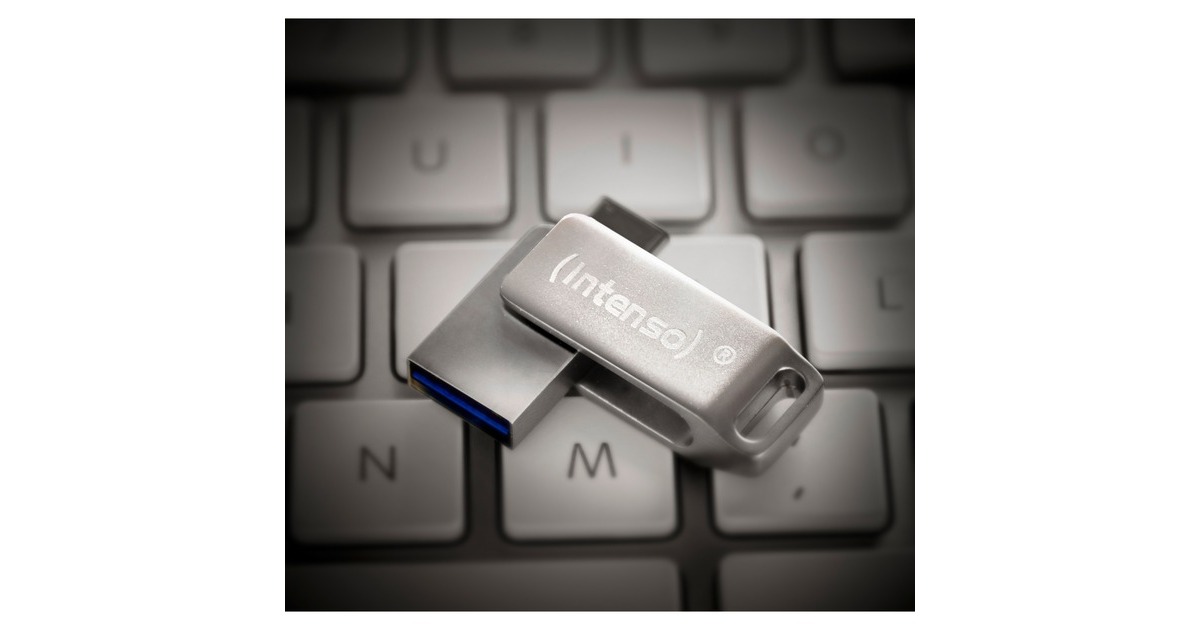 Intenso cMOBILE LINE 64 GB, USB-Stick(silber, USB-A 3.2 Gen 1, USB-C 3.2 Gen 1)