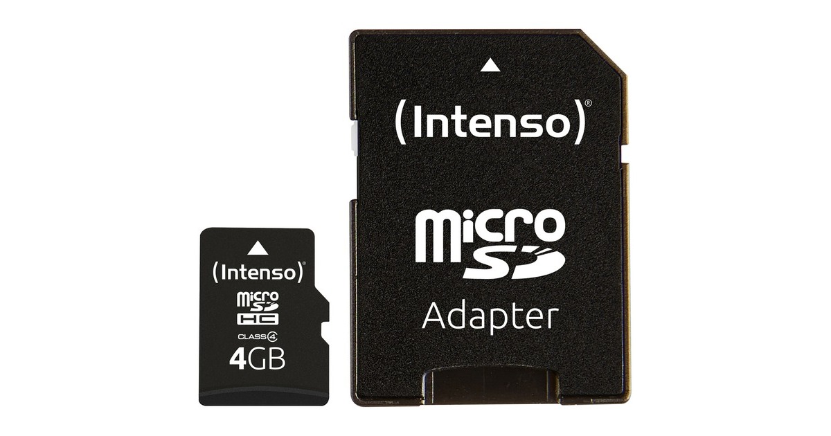 Intenso microSDHC 4 GB, Speicherkarte(Class 4)