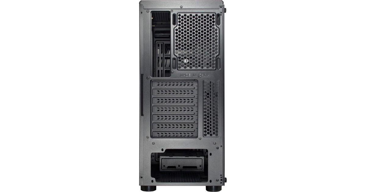 Inter-Tech A-3411 Creek, Tower-Gehäuse(schwarz, Tempered Glass)