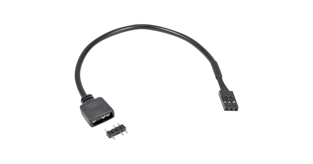 Inter-Tech Adapterkabel 3Pin auf VDG(schwarz, 20cm)