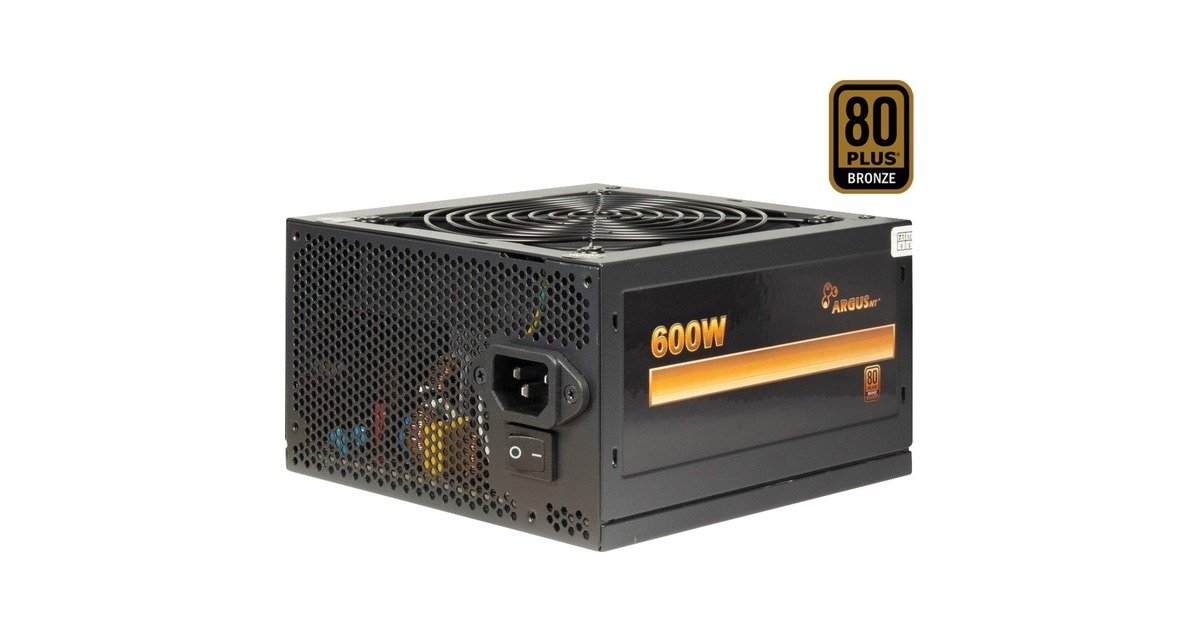 Inter-Tech Argus BPS-600 600W, PC-Netzteil(schwarz, 4x PCIe, 600 Watt)