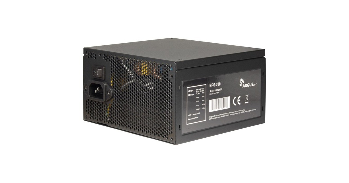 Inter-Tech Argus BPS-700 700W, PC-Netzteil(schwarz, 4x PCIe, 700 Watt)