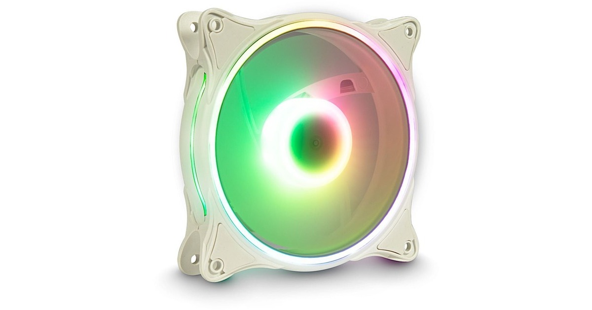 Inter-Tech Argus L-12025W 120x120x25, Gehäuselüfter(weiß/transparent)