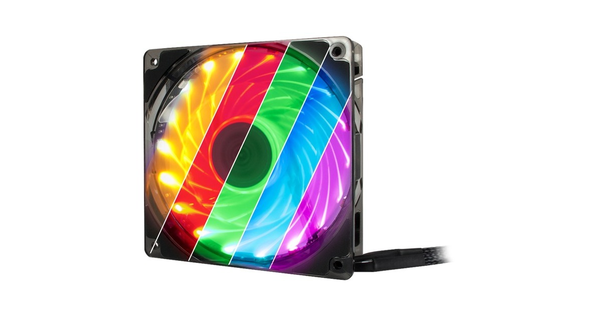 Inter-Tech Argus L-12025 Aura RGB, Gehäuselüfter(schwarz/transparent)