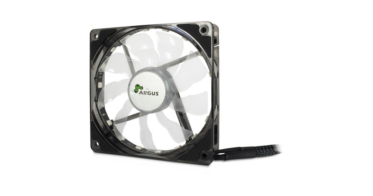 Inter-Tech Argus L-12025 Aura RGB, Gehäuselüfter(schwarz/transparent)