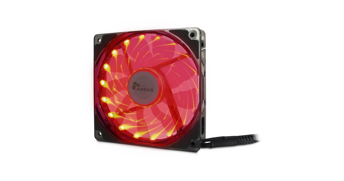 Inter-Tech Argus L-12025 Aura RGB, Gehäuselüfter(schwarz/transparent)