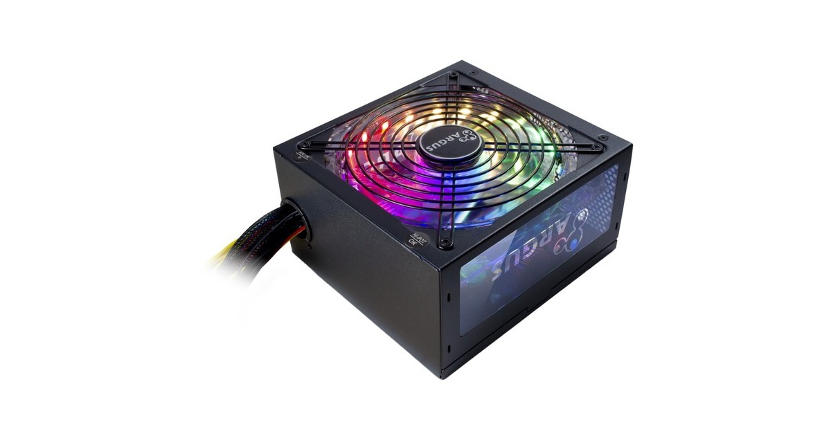 Inter-Tech Argus RGB-600W II, PC-Netzteil(schwarz, 2x PCIe, 600 Watt)