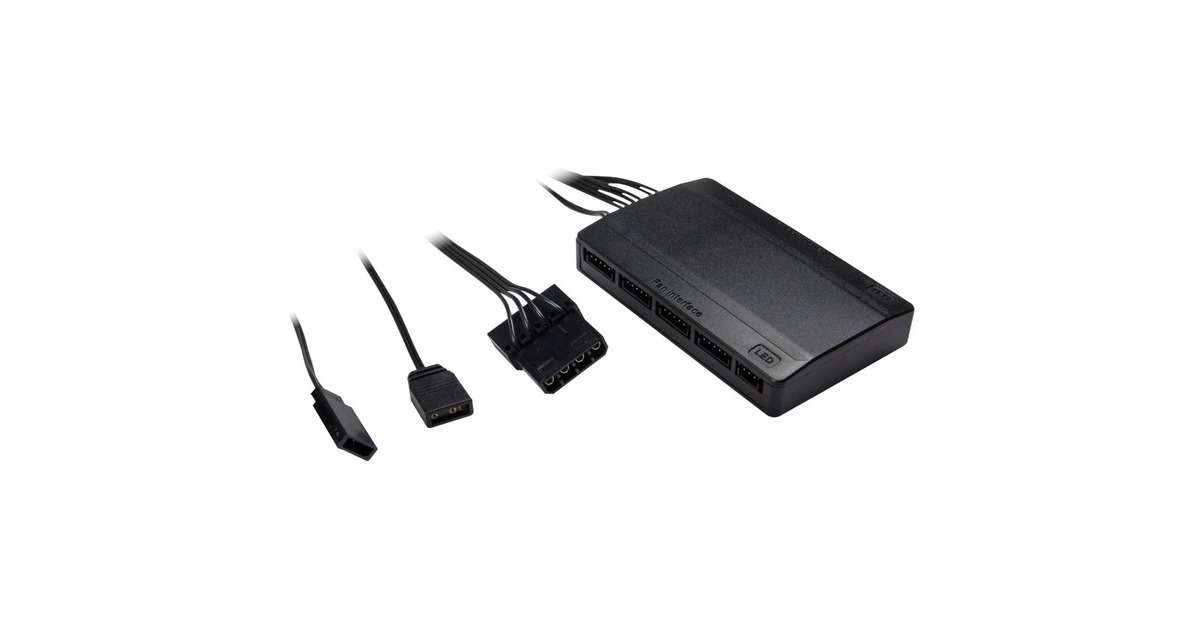 Inter-Tech Argus RGB-Fan Set RS-06 120x120x25, Gehäuselüfter(3er Set, inkl. Controller)