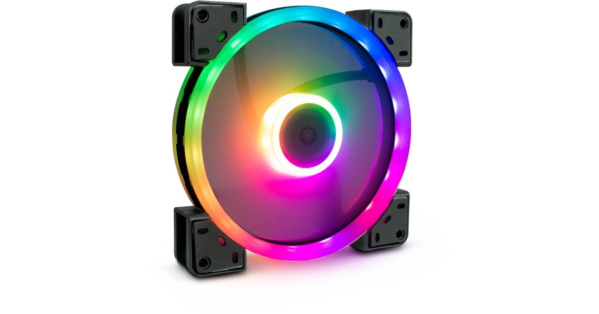 Inter-Tech Argus RGB-Fan Set RS-14 140x140x25, Gehäuselüfter(schwarz, 3er Set, inkl. Controller)