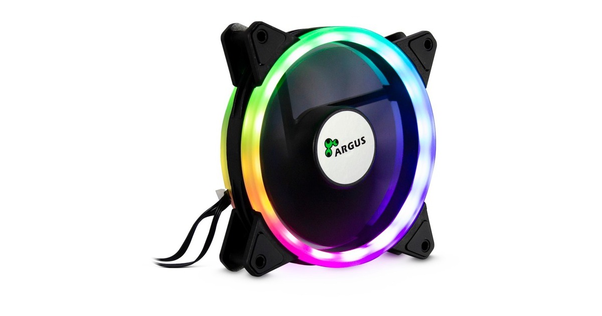 Inter-Tech Argus RS-041 RGB 120x120x25, Gehäuselüfter(schwarz)