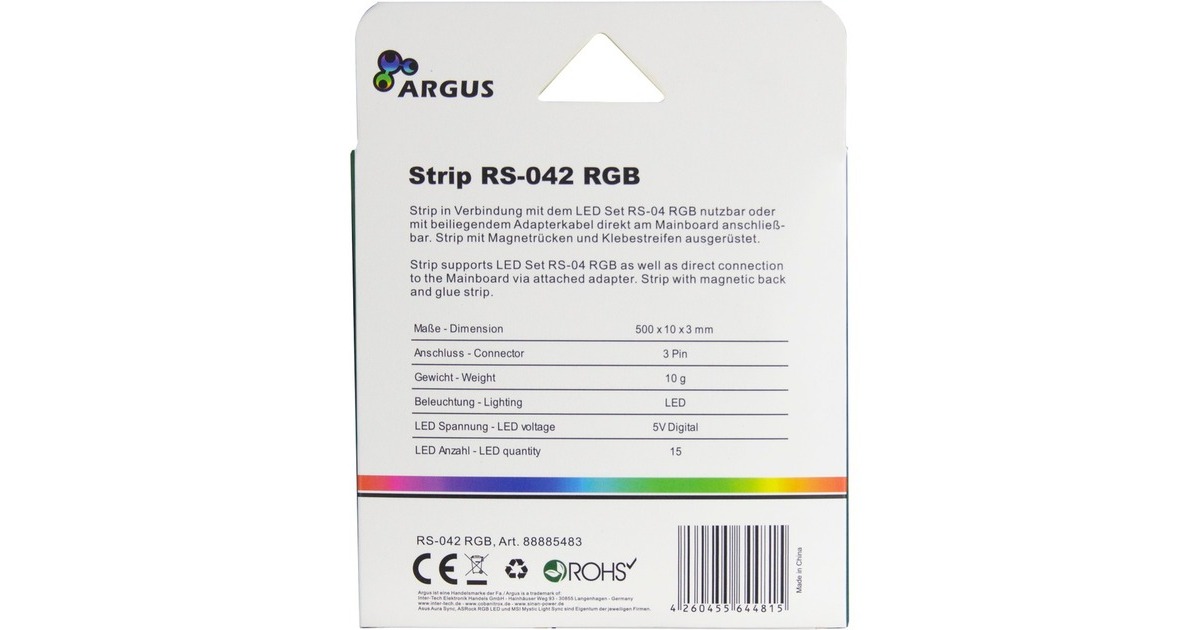 Inter-Tech Argus RS-042 RGB, LED-Streifen(schwarz)
