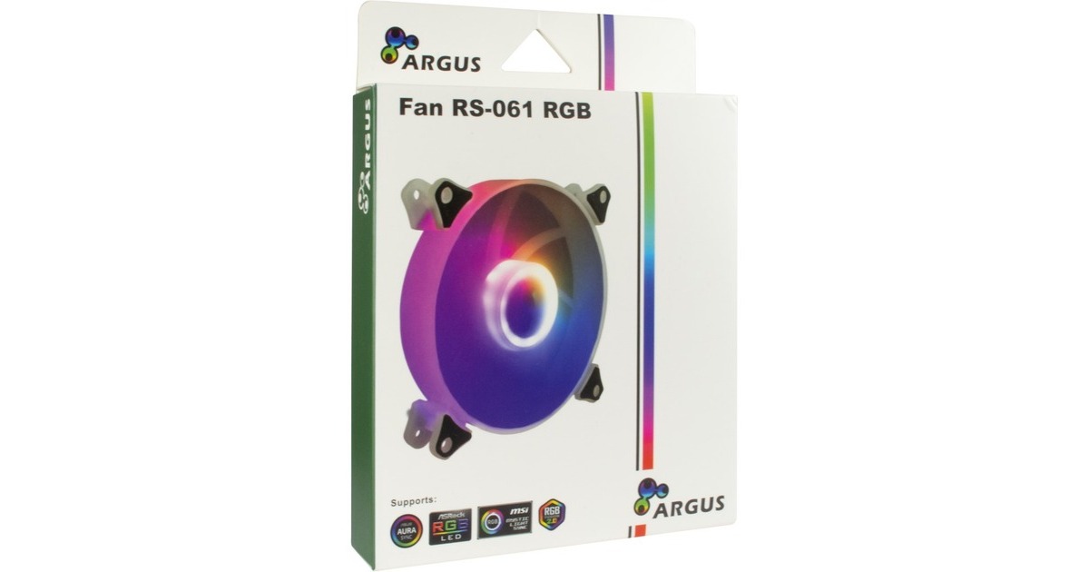 Inter-Tech Argus RS-061 RGB 120x120x25, Gehäuselüfter